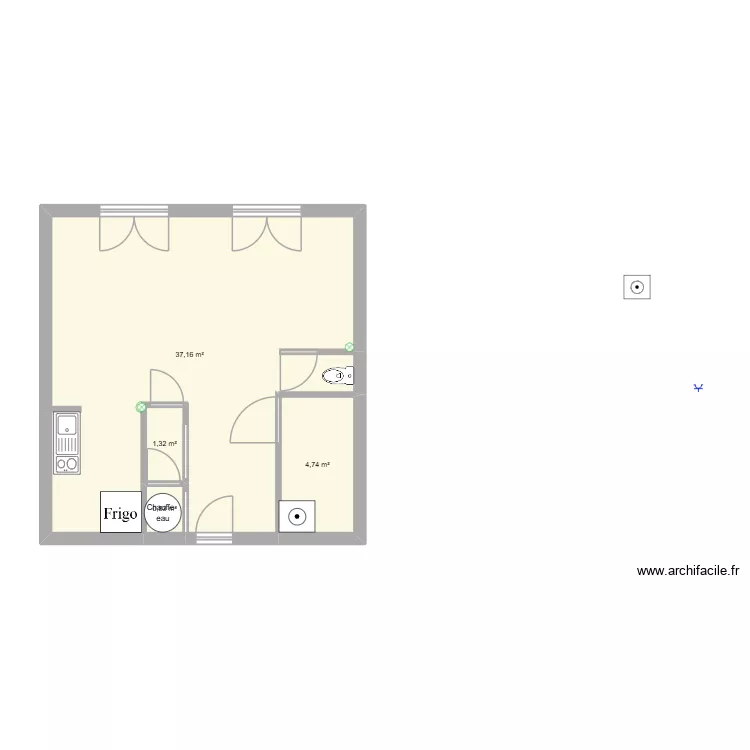 premier plan. Plan de 4 Pièces et 44 m² premier plan. Plan de 4 Pièces et 44 m²