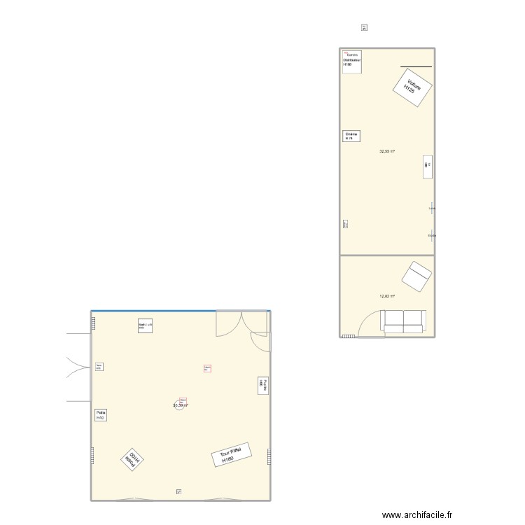 Anis gras. Plan de 3 pièces et 102 m2