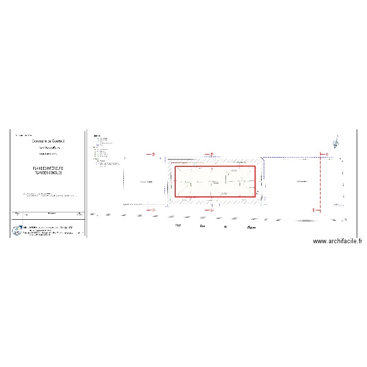 Surface COMBLE. Plan de 1 pièce et 46 m2