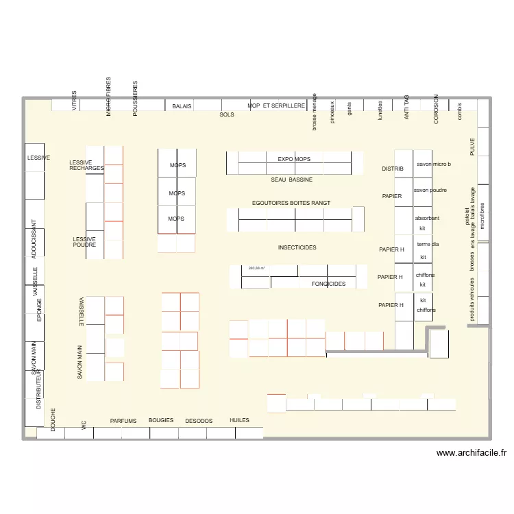 MAG 1. Plan de 1 pièce et 281 m²