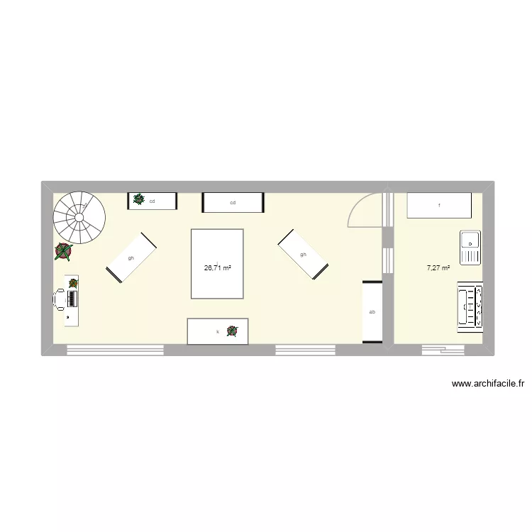TD REGALETOI. Plan de 2  et 34 m²