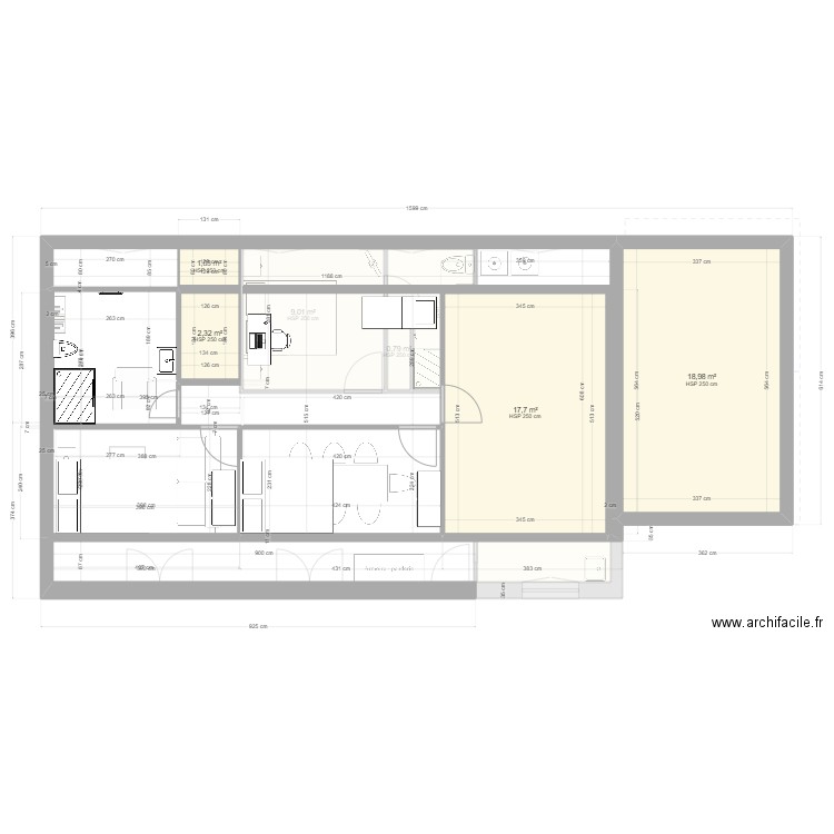 PLAN INITIAL ILES GRANDE V7. Plan de 9 pièces et 86 m2