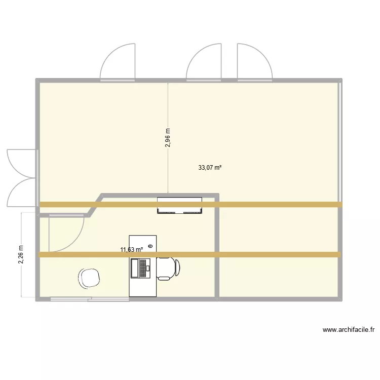 CSAPA ARCHIPEL. Plan de 2  et 45 m²