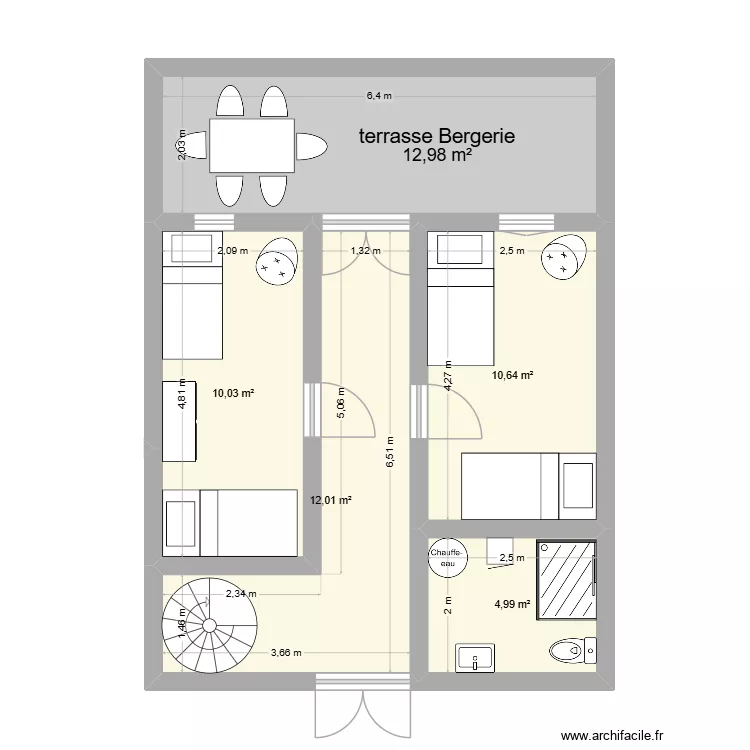 Fleury Maison 1 bergerie rez de chaussée projet 3. Plan de Fleury Maison 1 bergerie rez de chaussée projet 3. Plan de