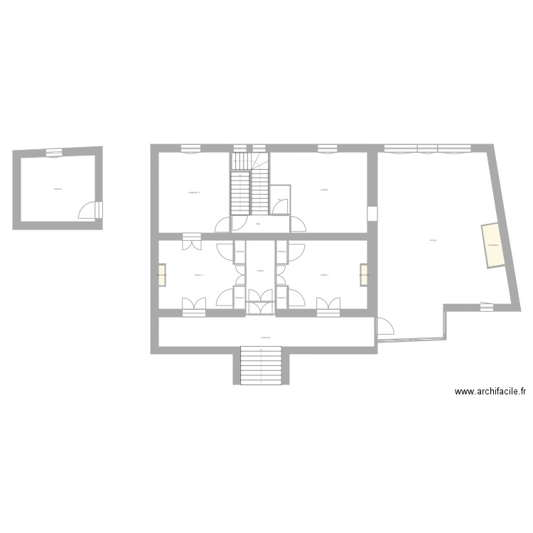 maison BALLIN R0. Plan de 19 pièces et 231 m2