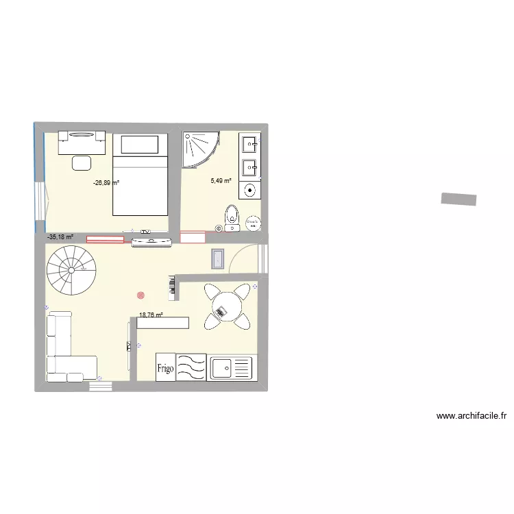 PLAN PIECE AVEC LAVE LINGE. Plan de PLAN PIECE AVEC LAVE LINGE. Plan de