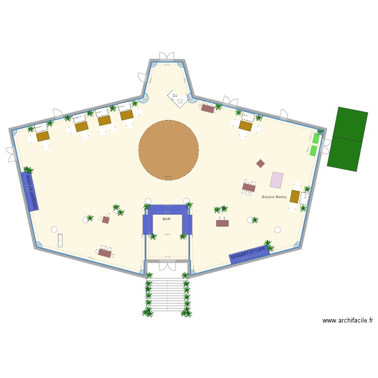 Salle Tir au vol Arcachon BAR 2. Plan de 2 pièces et 438 m2