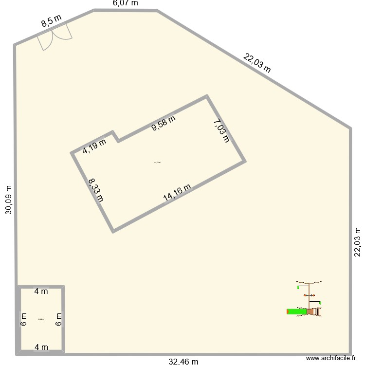 Garage. Plan de 0 pièce et 0 m2