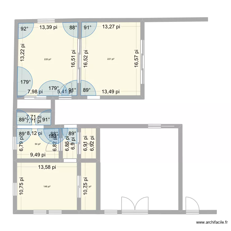 Jean francois. Plan de 8  et 70 m²