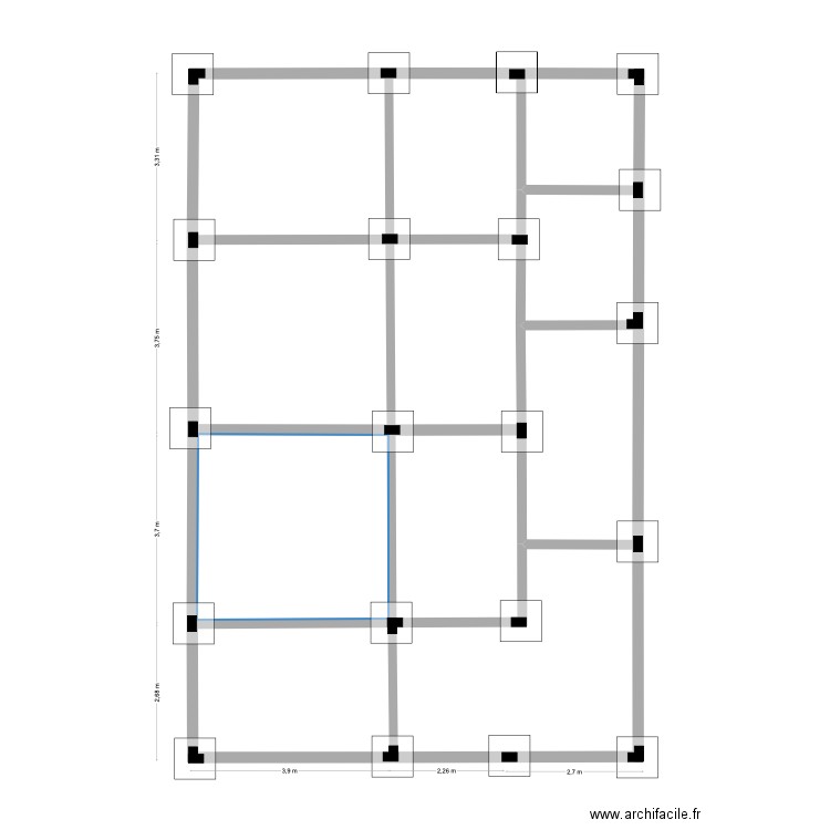 PLAN B2TON LASIMANT. Plan de 11 pièces et 105 m2