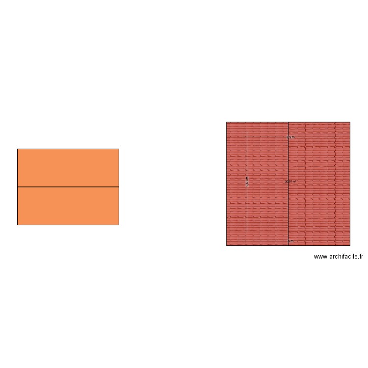 Garage. Plan de 1 pièce et 31 m2