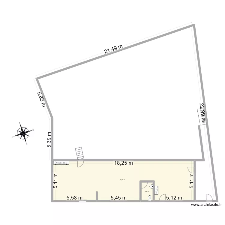 RoCa PH. Plan de 2 pièces et 92 m²