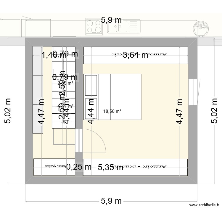 Chantefleur. Plan de 11 pièces et 137 m2