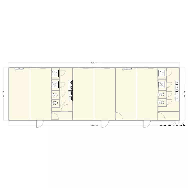 LEON GROSSE CHANTIER OULLINS. Plan de 