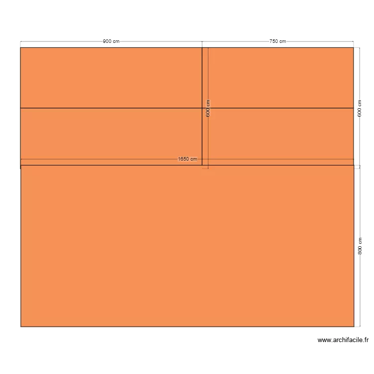 m&eacute;d&eacute; garage hactuel + agrandissement+abris a bois. Plan de 