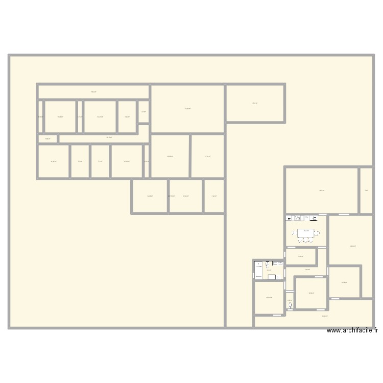 Tresor 3. Plan de 34 pièces et 1110 m2