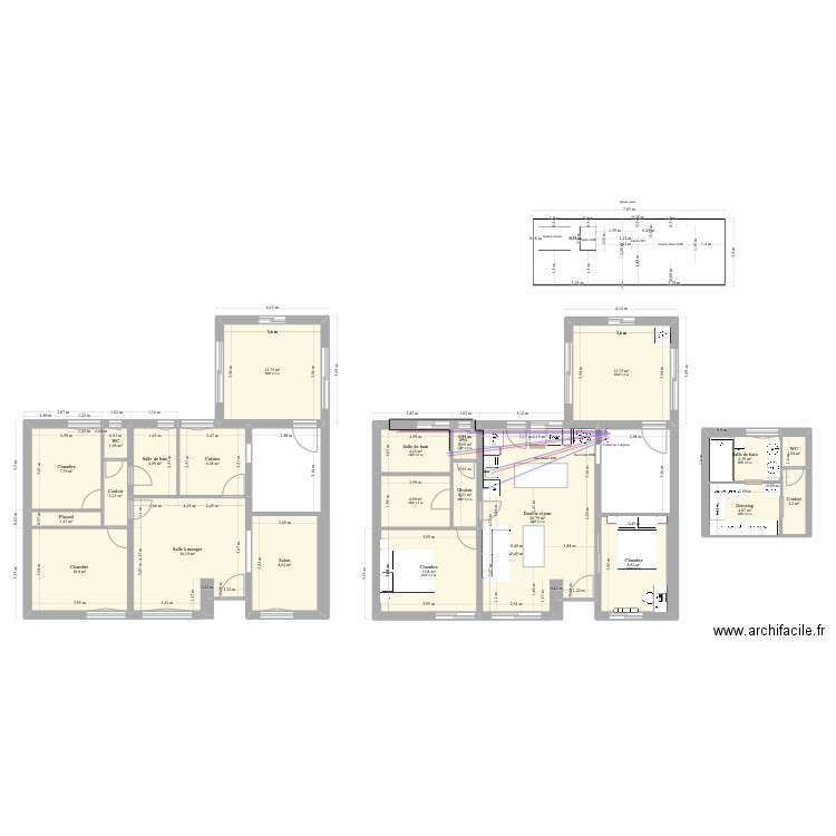 test. Plan de 22 pièces et 155 m2