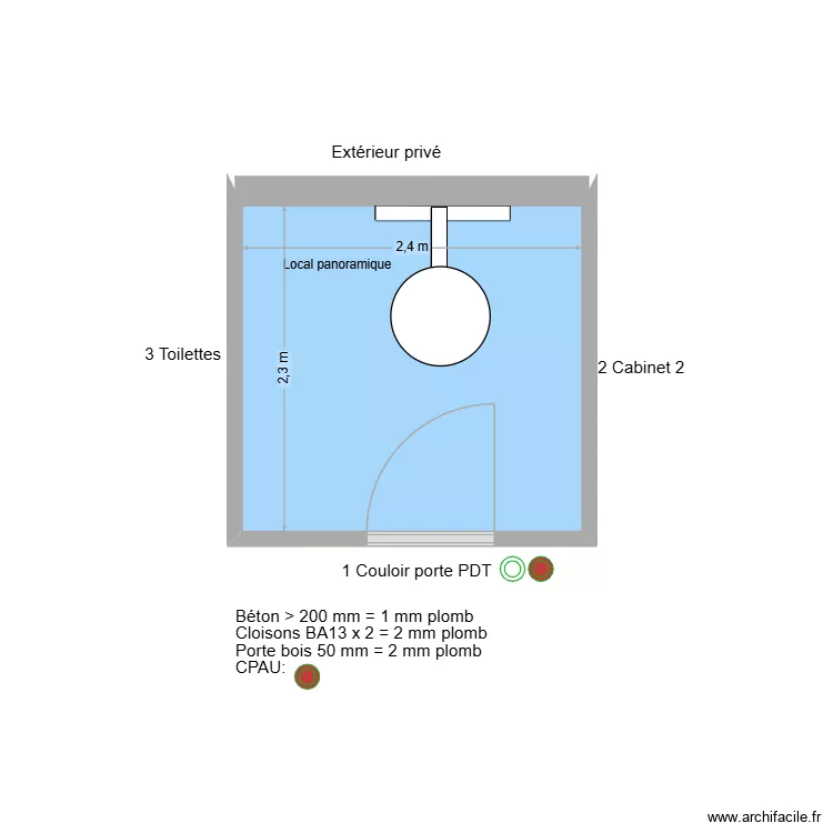 60707 Local panoramique. Plan de 1  et 6 m²