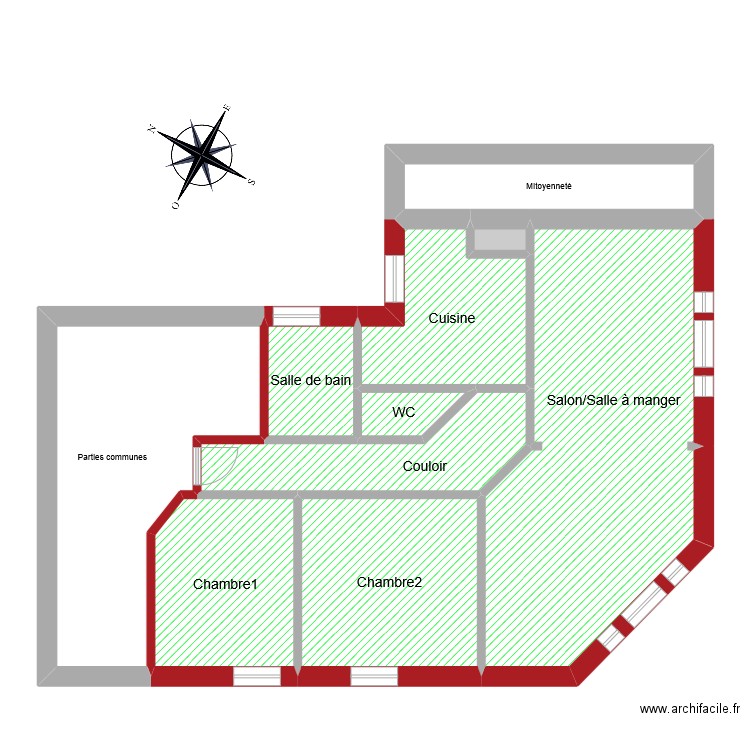 Chaillet Réno. Plan de 10 pièces et 110 m2