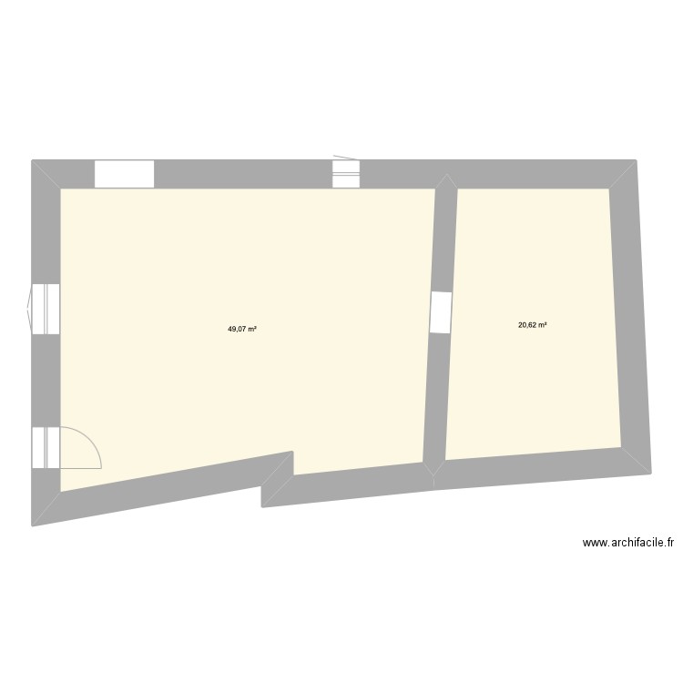 plan niveau 0 le bon ?. Plan de 2 pièces et 70 m2