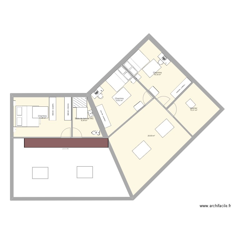 hangar étage. Plan de 0 pièce et 0 m2