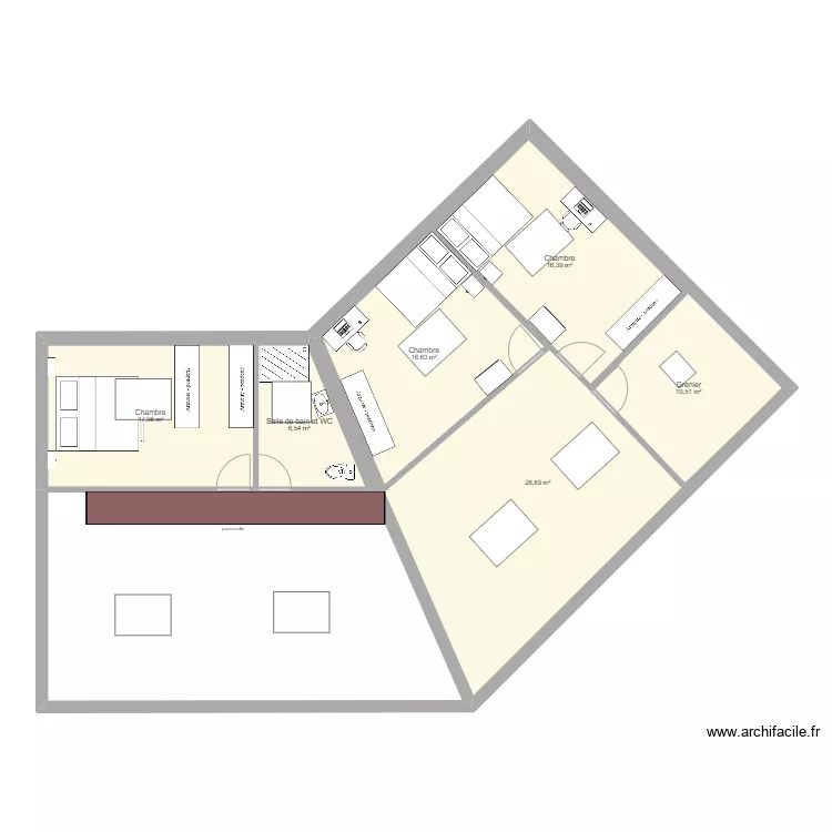 hangar étage. Plan de hangar étage. Plan de