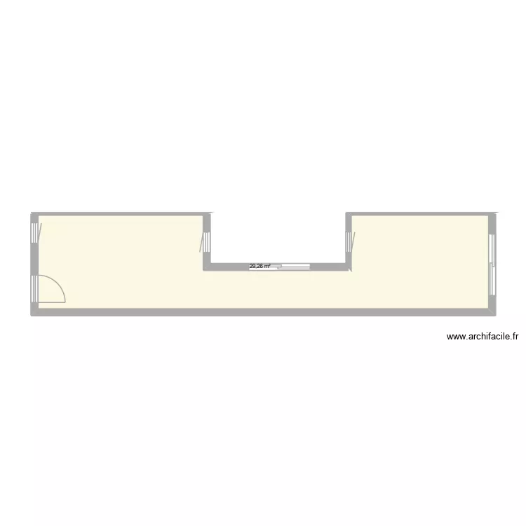 PLAN EXETENSION. Plan de 1  et 29 m²