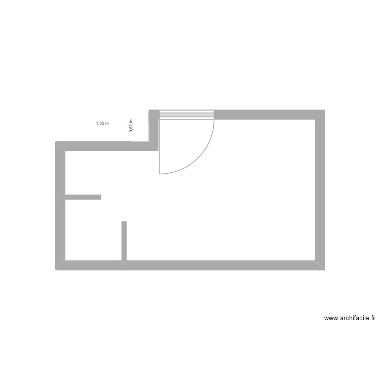 QUILLET. Plan de 1 pièce et 9 m2