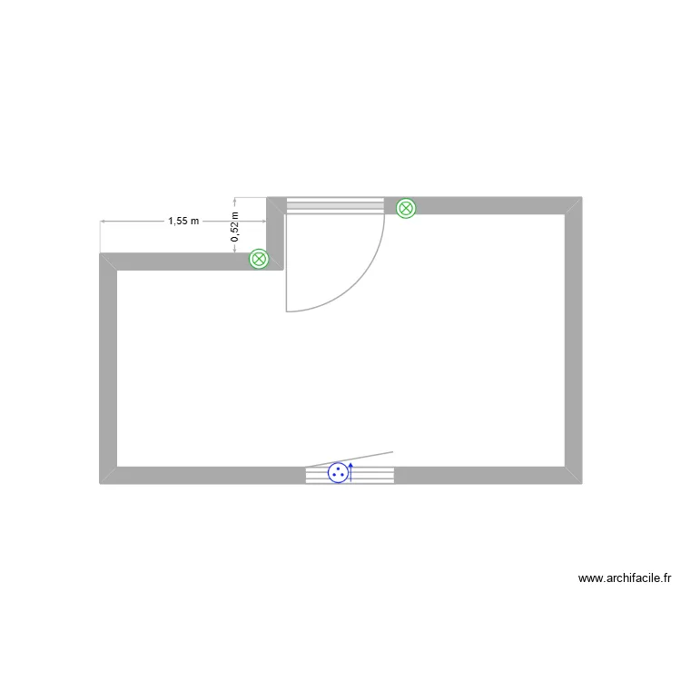 QUILLET. Plan de 1 pièce et 9 m²