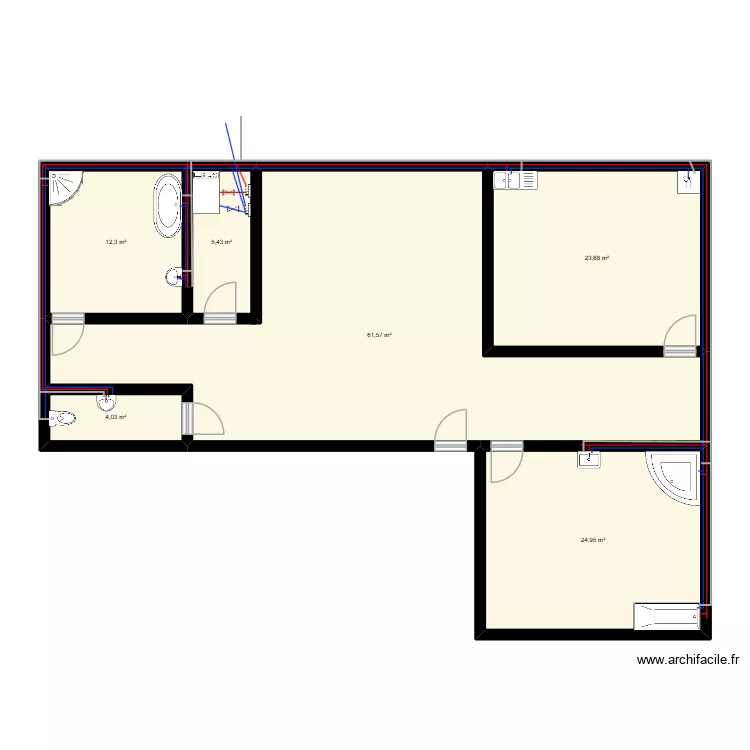 maison. Plan de 6 et 132 m² maison. Plan de 6 et 132 m²