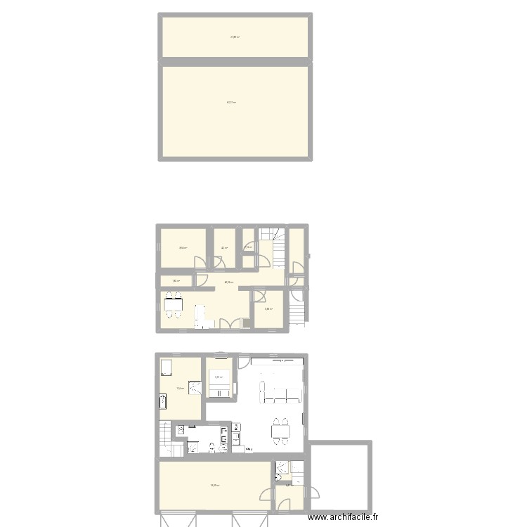 Maison. Plan de 12 pièces et 211 m2