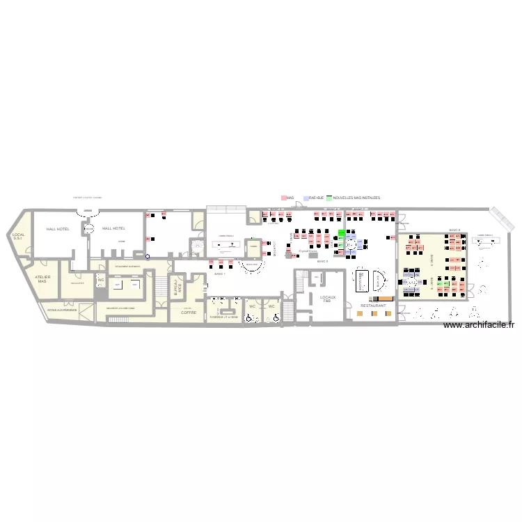 Plan de salle RDC 15 JUILLET 2024. Plan de 
