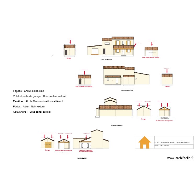 PC : PLAN FACADE PROJET. Plan de 0 pièce et 0 m2