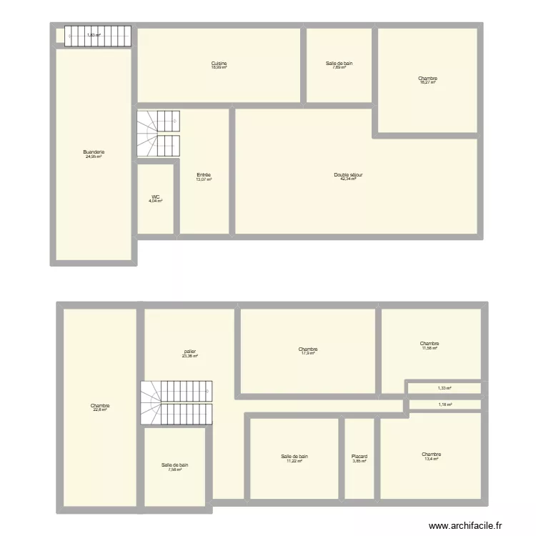 263 hutchison VIEIL HESDIN. Plan de 18  et 243 m²