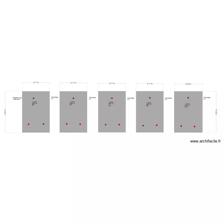 Mur salle de traite 2. Plan de 