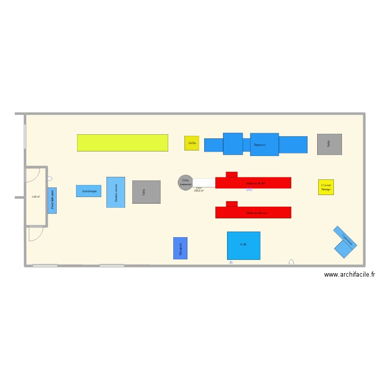 CSV2. Plan de 2 pièces et 211 m2