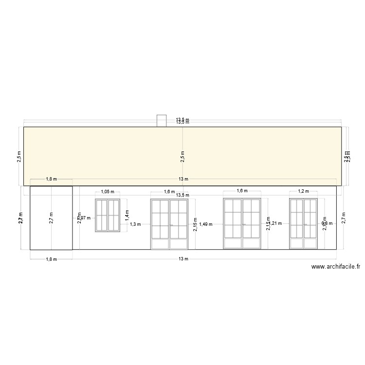 villa coupe sud. Plan de 0 pièce et 0 m2