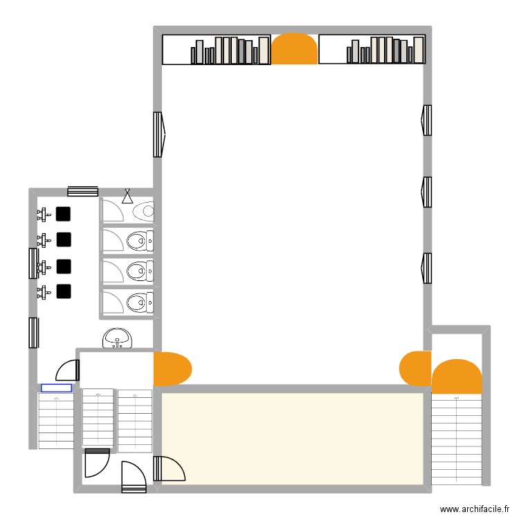 mosquee 6. Plan de 3 pièces et 32 m2