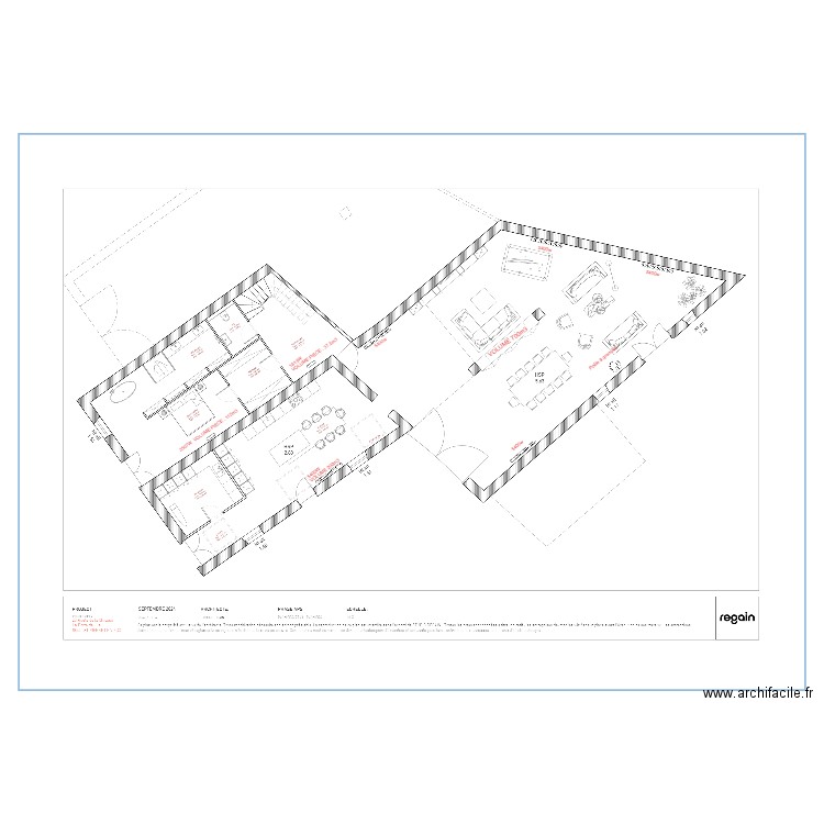Plan implantation Chauffage grange RDC. Plan de 0 pièce et 0 m2