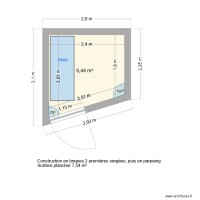 Plan de masse abri de jardin avec moto (parking)