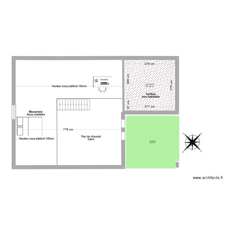 SousCombles4. Plan de 0 pièce et 0 m2