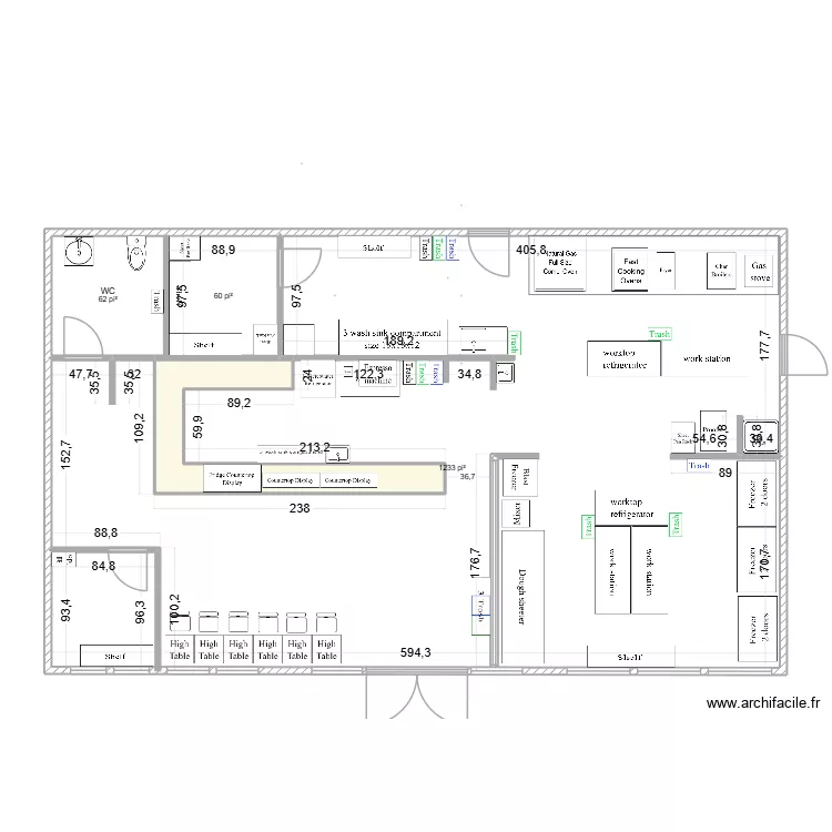 217 King St Bakery Project Final. Plan de 4 et 132 m² 217 King St Bakery Project Final. Plan de 4 et 132 m²