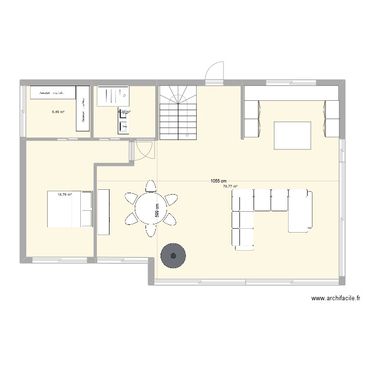 maison 2. Plan de 4 pièces et 108 m2