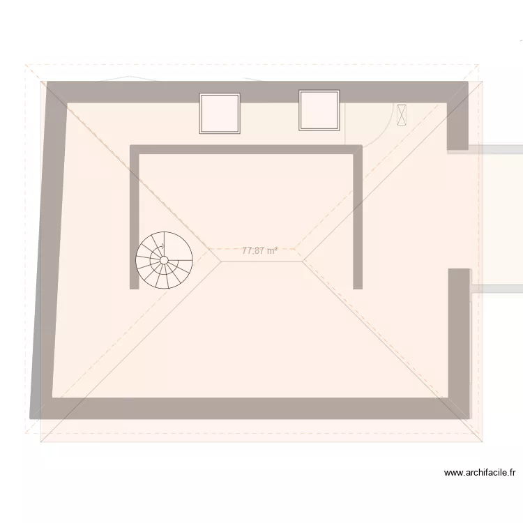 Cabb&eacute; - Lot N&deg;5 - Mezza. Plan de 1  et 78 m²