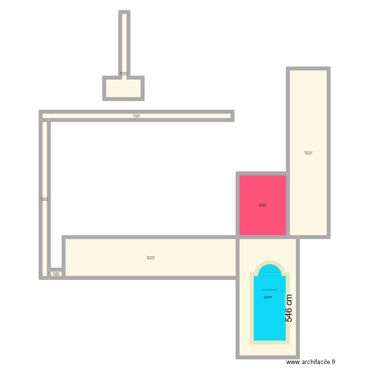 delattre. Plan de 8 pièces et 180 m2