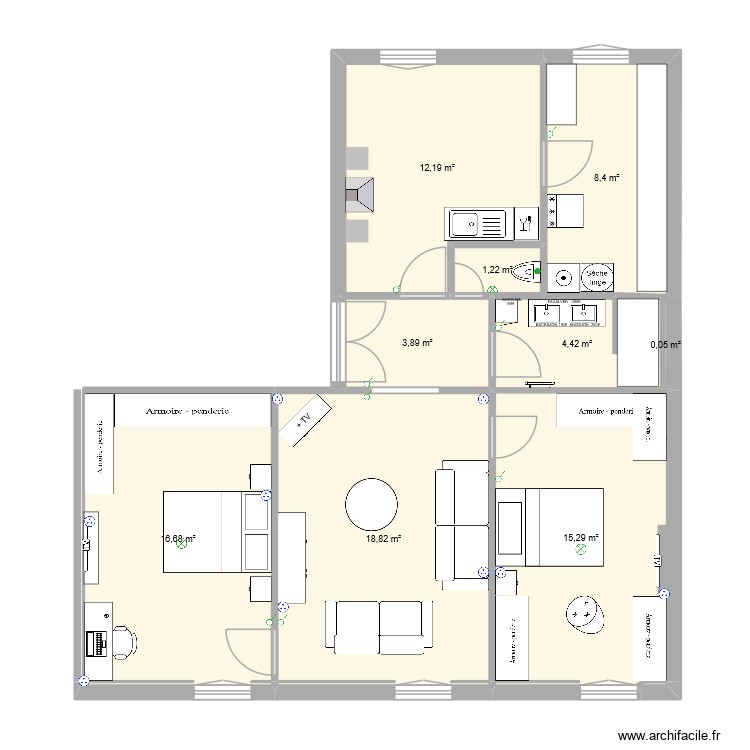Meubl&eacute; - 2&deg;. Plan de 0 pièce et 0 m2