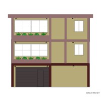 plan façade vue de face R+2 kitambo