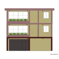 plan fa&ccedil;ade vue de face R+2 kitambo