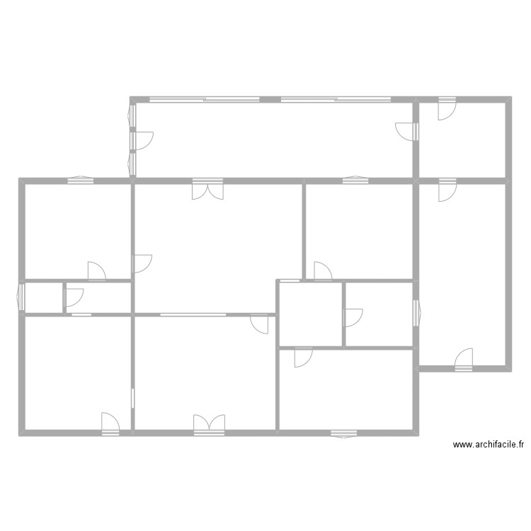 gautier. Plan de 13 pièces et 279 m2