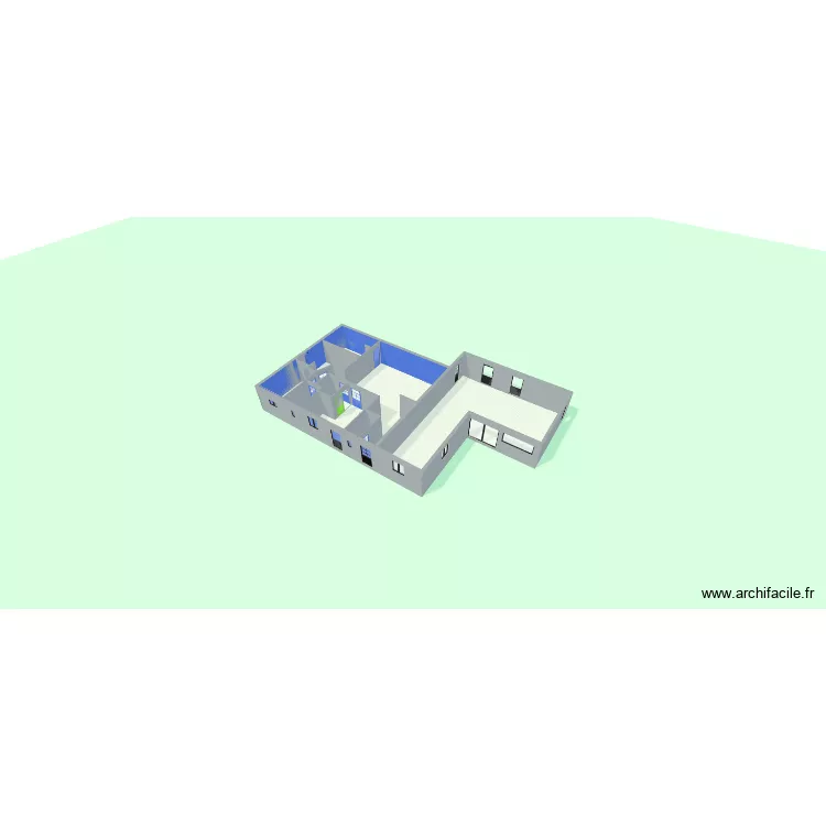 Pontacq new et garage actuel. Plan de 14  et 191 m²
